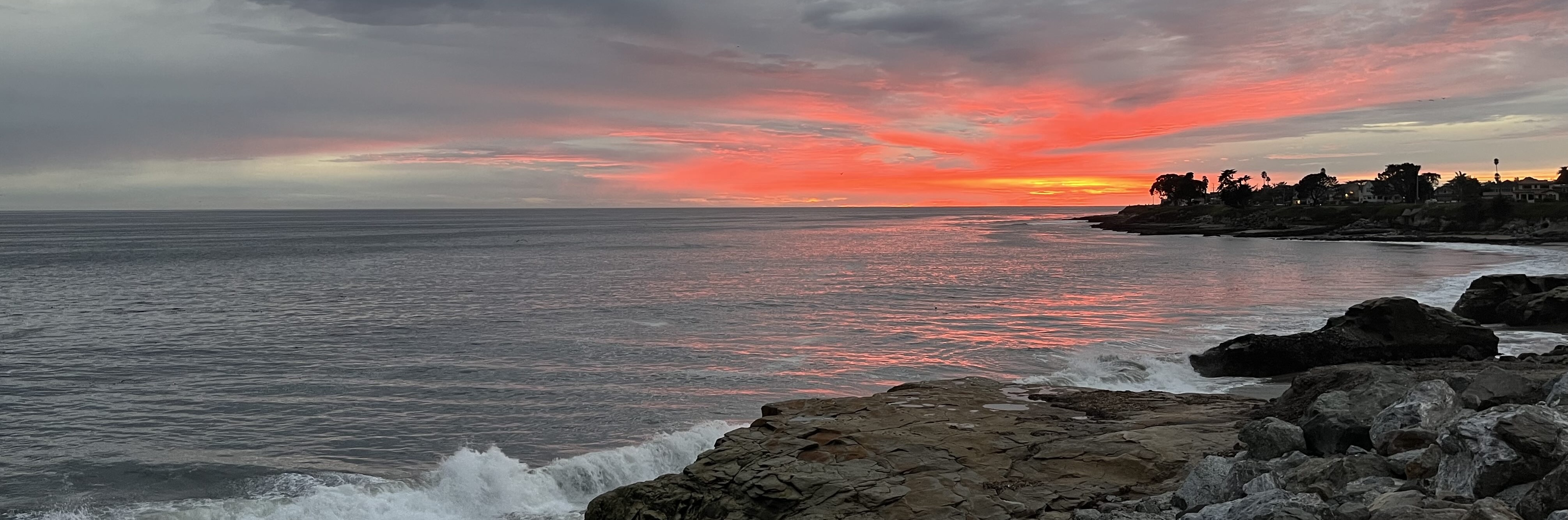 Sunset over the ocean